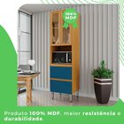 Armário Paneleiro Cristaleira 100% Mdf Paloma Cinamomo / Azul