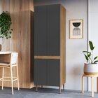 Armário Paneleiro Duplo 4 Portas 62,8cm Veneza Modulada Mel/g