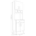 Armário Paneleiro Duplo Barcelona Branco