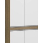 Armário Paneleiro Duplo De Cozinha 4 Portas Avelã Com Branco