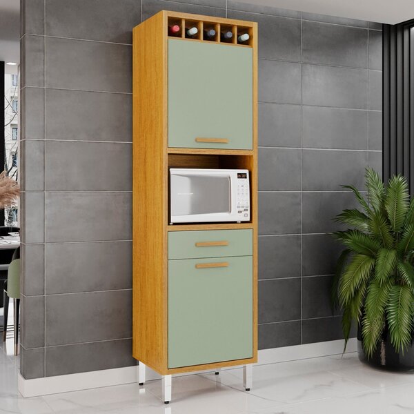 Armário Paneleiro Em Mdp/mdf 2 Portas 1 Gaveta Isabela Cinamo