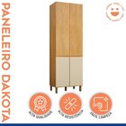 Armário Paneleiro Fechado 4 Portas Dakota Cinamomo/off White