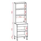 Armario Paneleiro Microondas 2 Portas 2949 193x60cm Ktp