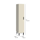 Armário Paneleiro Para Cozinha Max 38 X 195 Cm 1 Porta Mdp Ci