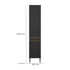 Armário Paneleiro Simples Sabrina Preto