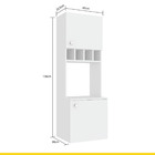 Armário Paneleiro Suspenso Para Cozinha Itapuã 45x136 Cm Nich