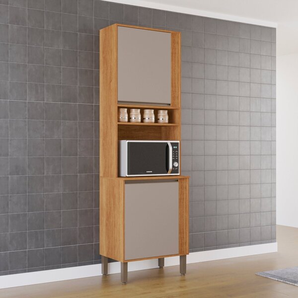 Armário Paneleiro Torre Quente Pérola Cinamomo/off White