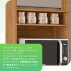 Armário Paneleiro Torre Quente Pérola Cinamomo/off White