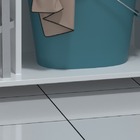 Armário Para Área Serviço 2 Portas Vassouras - Branco