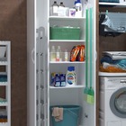 Armário Para Área Serviço 2 Portas Vassouras - Branco