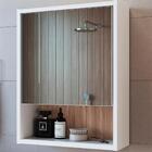 Armário Para Banheiro 1 Porta Com Espelho B85 Novam