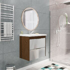 Armário Para Banheiro 59cm 01 Porta 01 Gaveta Com Frente De V