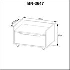 Armário Para Banheiro 60cm Com 1 Gavetas E Rodízio Bn3647 Bra