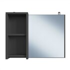 Armário Para Banheiro Com 1 Porta Lva04 Versato Grafite/branco