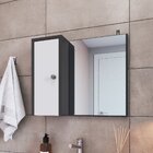 Armário Para Banheiro Com 1 Porta Lva04 Versato Grafite/branco