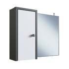 Armário Para Banheiro Com 1 Porta Lva04 Versato Grafite/branco