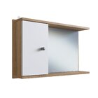 Armário Para Banheiro Com 1 Porta Lva05 Versato Mel/branco