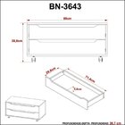 Armário Para Banheiro Com 2 Gavetas Com Rodízio 80 Cm Bn3643