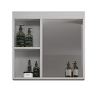 Armário Para Banheiro Com Cuba E Espelheira Branco/grafite