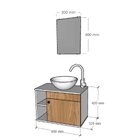 Armário Para Banheiro Com Cuba E Espelho Itália Branco/carval