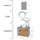 Armário Para Banheiro Com Cuba E Espelho Itália Branco/carval