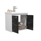 Armário Para Banheiro Com Espelharia Bergamo Preto / Branco