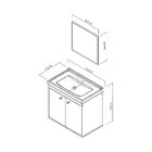 Armário Para Banheiro Com Espelharia Bergamo Preto / Branco