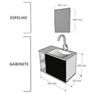Armário Para Banheiro Com Espelharia E Cuba Itália Preto/bran