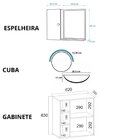 Armário Para Banheiro Com Espelharia E Cuba Itália Preto/bran