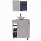 Armário Para Banheiro Com Espelheira E Cuba Itália Branco