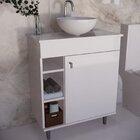 Armário Para Banheiro Com Espelheira E Cuba Itália Branco