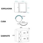 Armário Para Banheiro Com Espelheira E Cuba Itália Branco