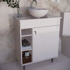 Armário Para Banheiro Com Espelheira E Cuba Itália Branco