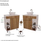 Armário Para Banheiro Com Espelheira E Cuba Itália Marrom/bra