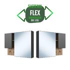 Armario Para Banheiro Com Espelho 02 Portas 80cm Proddy