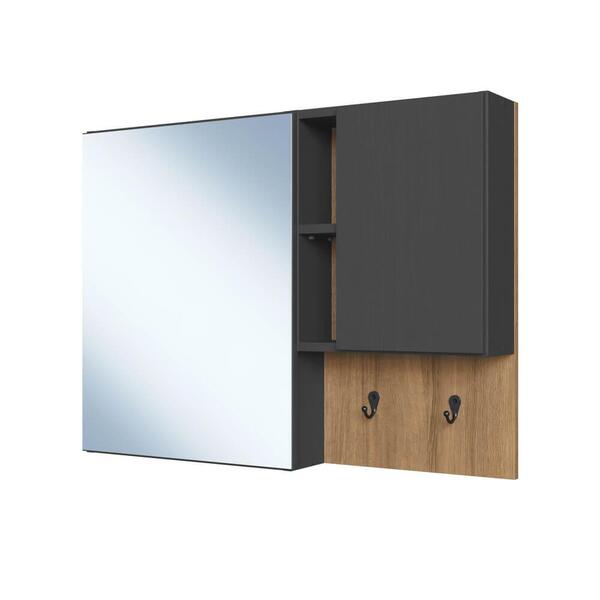 Armario Para Banheiro Com Espelho 02 Portas 80cm Proddy