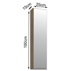 Armário Para Banheiro Com Espelho 1 Porta Vegas Nogal Málaga/