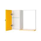 Armário Para Banheiro Com Espelho Amarelo