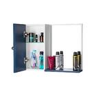 Armário Para Banheiro Com Espelho Azul