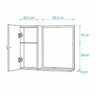 Armário Para Banheiro Com Espelho Azul