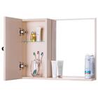 Armário Para Banheiro Com Espelho Bege