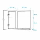 Armário Para Banheiro Com Espelho Bege