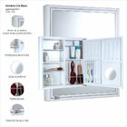 Armário Para Banheiro Com Espelho Branco