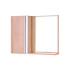 Armário Para Banheiro Com Espelho Carvalho Barra Vertical