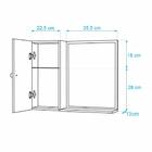 Armário Para Banheiro Com Espelho Cor Branco E Vermelho