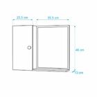 Armário Para Banheiro Com Espelho Cor De Madeira Escura