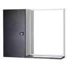 Armário Para Banheiro Com Espelho Cor Preto E Branco