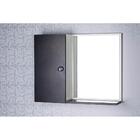 Armário Para Banheiro Com Espelho Cor Preto E Branco