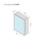 Armário Para Banheiro Com Espelho Luxor Preto 34cm