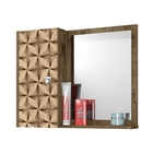 Armário Para Banheiro Com Espelho Maia Madeira E 3d